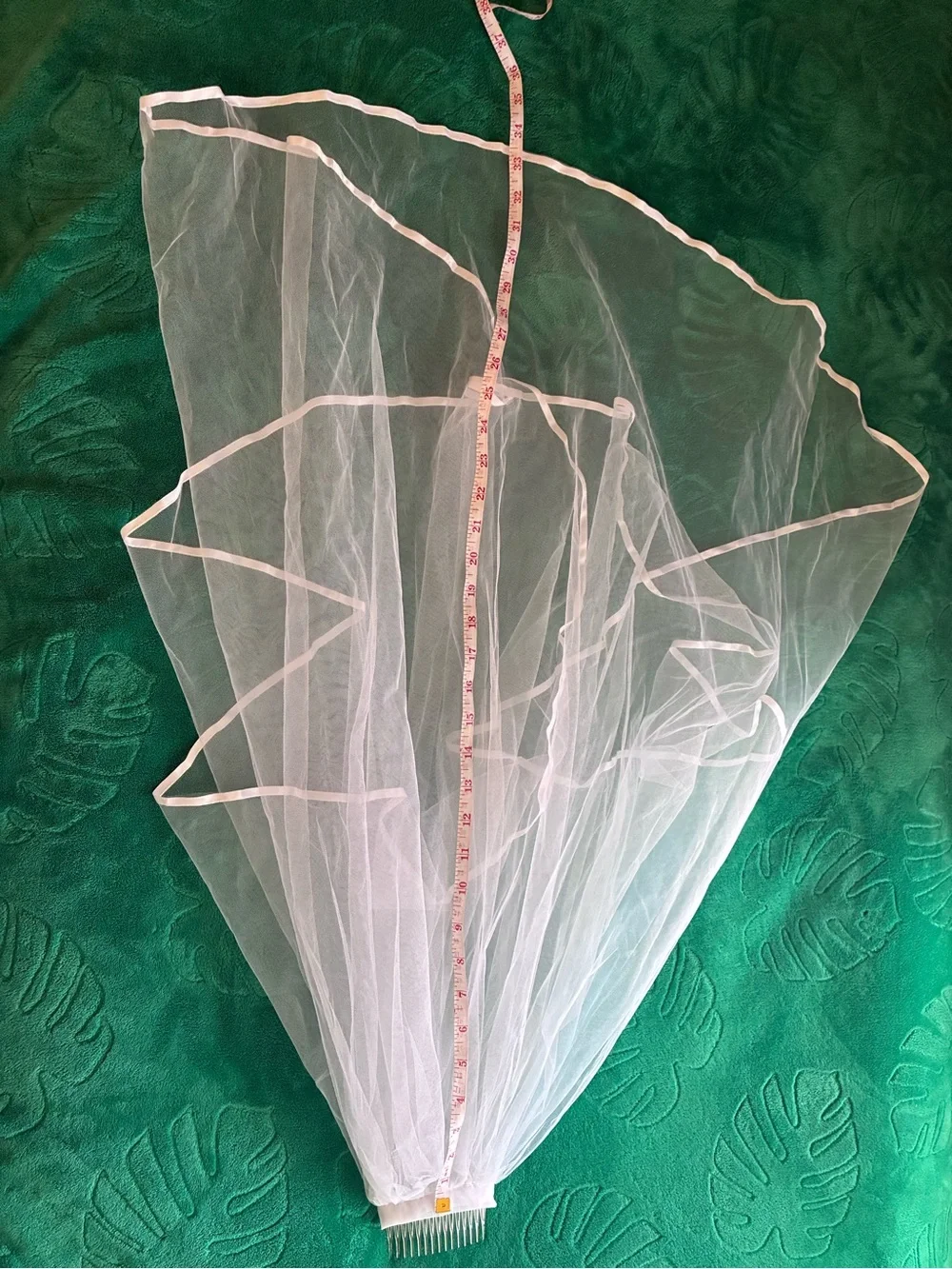 Veil for communion, dress up bridal 34 in on a 4 inch comb